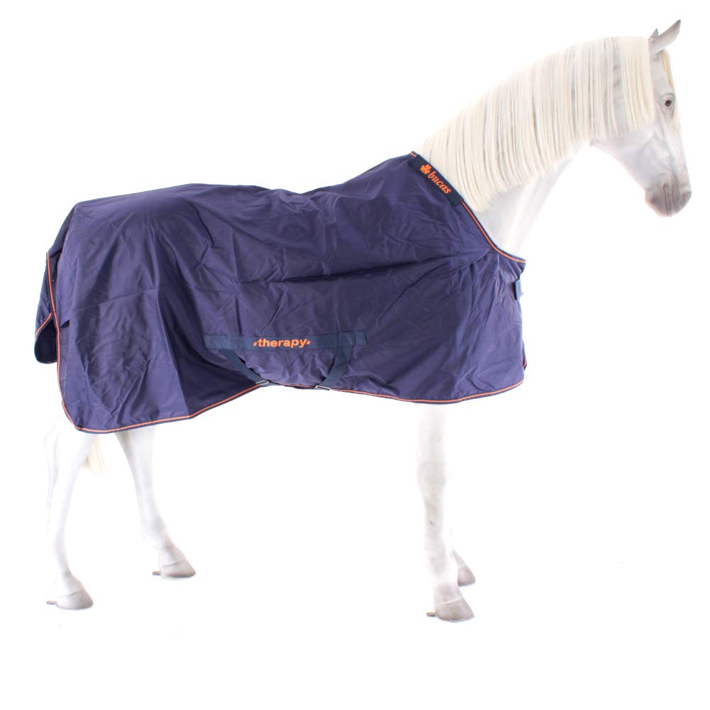 Bucas Therapy Turnout Decke 150g Navy/Orange
