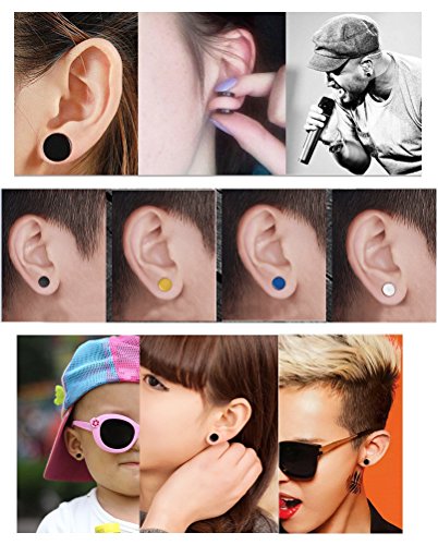 Handrong Premuim Titanium Steel Stud Earrings 5 Pairs Men Women Polished Ear Barbell Non Allergenic No Rust Not Fear Water & Sweat Body Piercing Jewelry, 10Pcs #TOP6