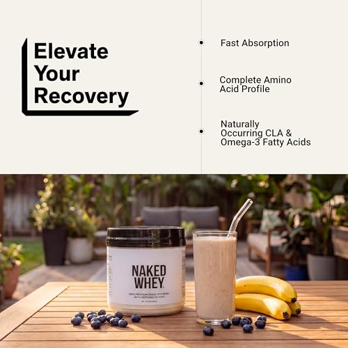 Image of NAKED Whey 1Lb - Only 1 Ingredient, Grass Fed Whey Protein Powder, NSF Certified, Undenatured, No Gmos, No Soy, Gluten Free, Stimulate Growth, Enhance Recovery - 15 Servings