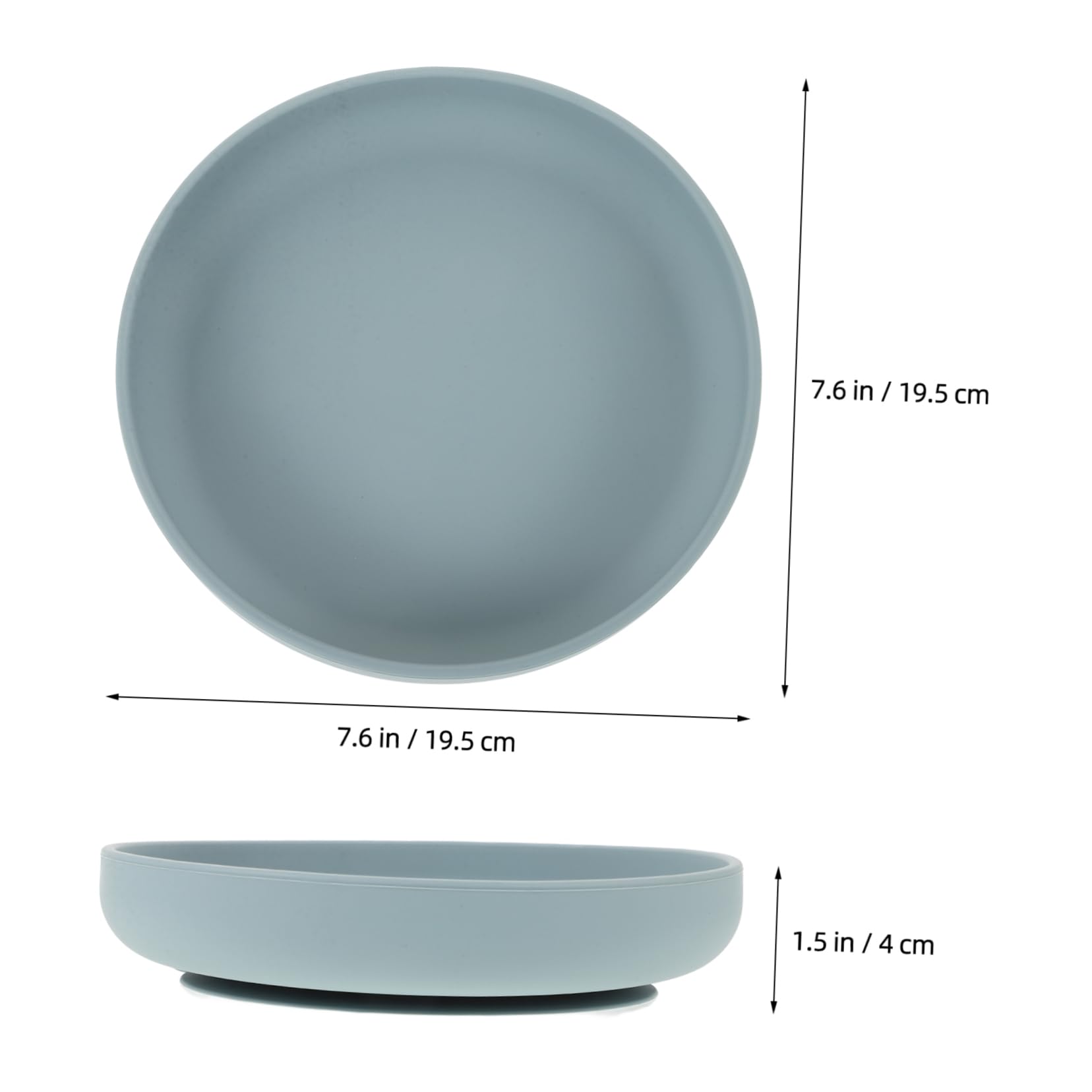 SOLUSTRE Adaptive Utensils Plate for Elderly Suction Scoop Plate Spill Proof Non-slip