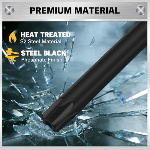 Image of ELEAD 11-Piece Torx Star Allen Wrench Set with Extension Bar, Long Arm Torx Key Set T10-T50, Heat-Treated S2 Steel