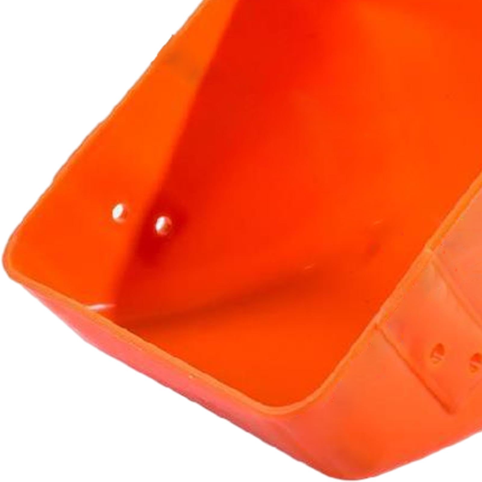 Generic Comedero para Cerdos, Bandeja de Comida, Cubo, de Gran Capacidad, para Aves de Corral, Ganado Vacuno, Perros Y Otros Animales, Naranja