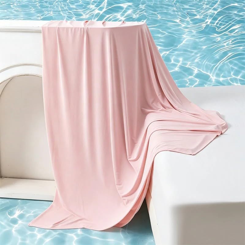 Solid Color Breathable Cooling Blanket, Instant Cool Summer Throw Blanket Soft Skin-Friendly for Bed Couch Sofa，Light Green：91 x 106 in