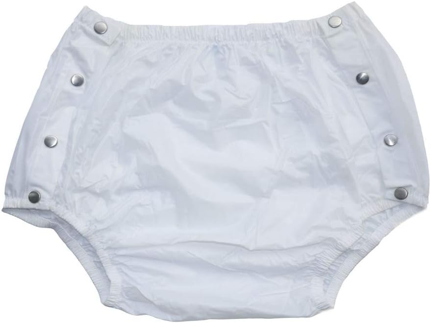 Custom Adult Incontinence Snap-on Plastic Pants (Classic Style and Extra Deep Style) (White, Custom Size)
