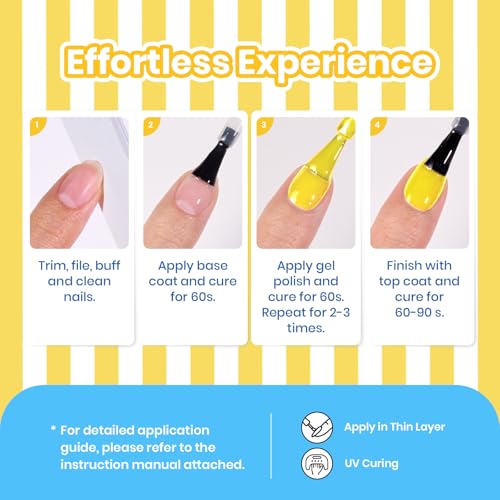 Image of Beetles Yellow Gel Nail Polish - Beetles Summer Voyage Lemon Stripe Summer Nails, Neon Yellow Gel Nail Polish, Same Color Bottle, Soak Off UV LED Neon Nails, Manicure Salon DIY for Holiday