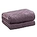 Bedsure Fleece Throw Blanket Plum Embossed Plaid Pattern 50x60 Throw Size Flannel Bed Throw Luxury Modern Design