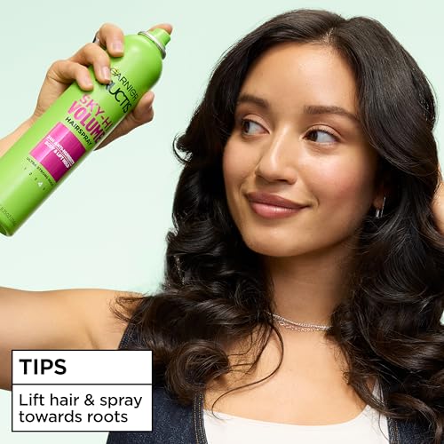 Garnier Fructis Sky-Hi Volume Hairspray, Anti-Humidity Volumizing Spray With Bamboo Extract, Provides 24-Hour of Flexible Hold and Frizz Control, 8.25 oz, 2 Count (Packaging May Vary) - image 7