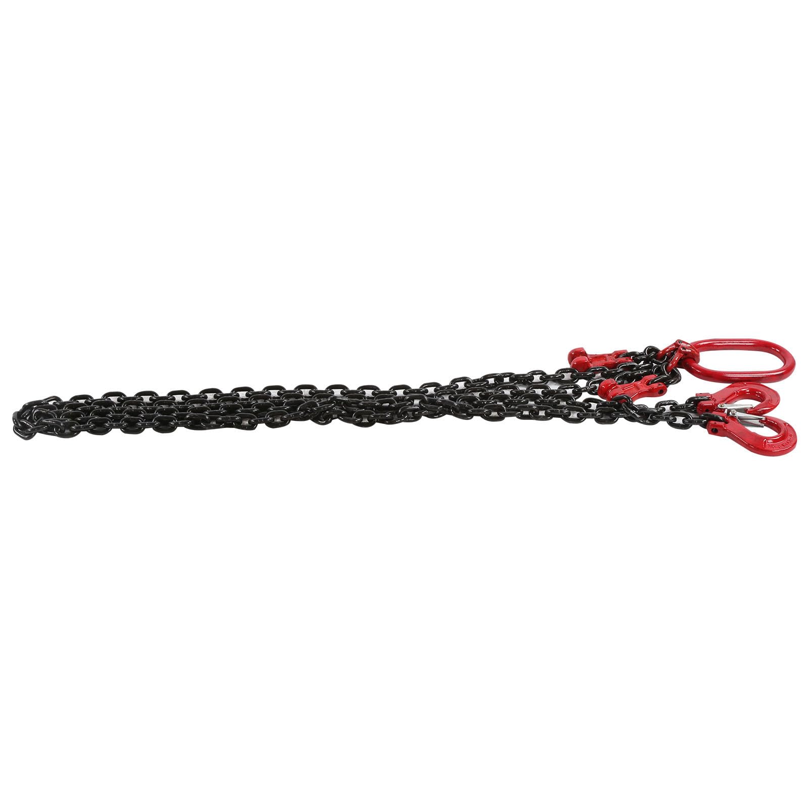 1 Filo Atena di Traino, Catena di Sollevamento Regolabile, Catena di Sollevamento, 2 Ganci Regolabile per Gru, 2 Metri, 4,75 Tonnellate, 8 mm