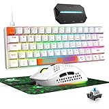 Ratón ajustable para juegos de 6400 DPI: el mouse profesional para juegos con cable utiliza chip personalizado de núcleo duro, hasta 6400 dpi (nivel 6/editable), capaz de soportar una aceleración de 20 g, tiene una vida útil de 50.000.000 botones. La configuración del mouse de alto rendimiento puede satisfacer tus necesidades de navegación web rápida y juegos.