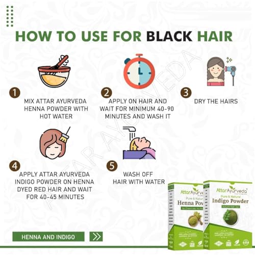 Black Hair - Polvo Henna y Índigo Combo 400g miniatura 5