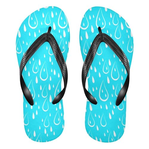 STAYTOP Blue Raindrops Flip Flops Sandals of Men's & Women's,Sandals Beach Slippers Shower Slides
