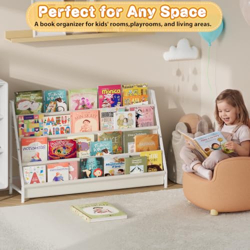Image of 4-Tier Extended Kids Bookshelf, Book Shelf for kids rooms，bookshelf for kid