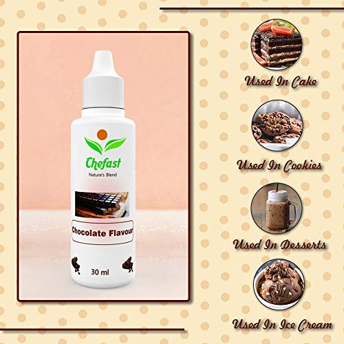 Image of Chefast Pack of 4 Baking Essence Flavour of Chocolate, Saffron, Red Velvet, Pineapple Fresh for Cake, Ice-Cream, Milkshakes- 30ML (Use 2-3 Drops for 250 Grm Cake)This is Flavour only, Not a Color