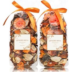 Fall Potpourri Bags, Orange Scented Decorative Bowl Filler, 8.4oz | 5ml Fragrance Oil,Long-Lasting Harvest Autumn Dried Flowers, Flameless Home Fragrance, Natural Botanical Blend