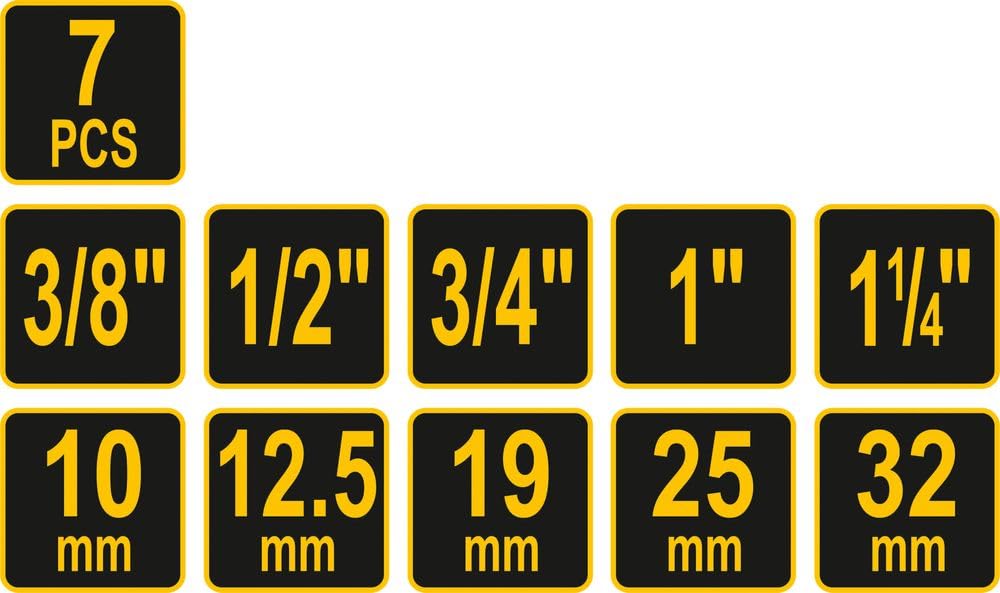 'Profi 55820 – Les stocks de cliquet 3/8 "de matrice -1,1/4 5 têtes