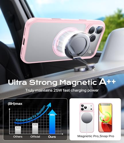 Image of iPhone 17 Pro Max Case with Stand for Women, Strong Magnetic for iPhone 17