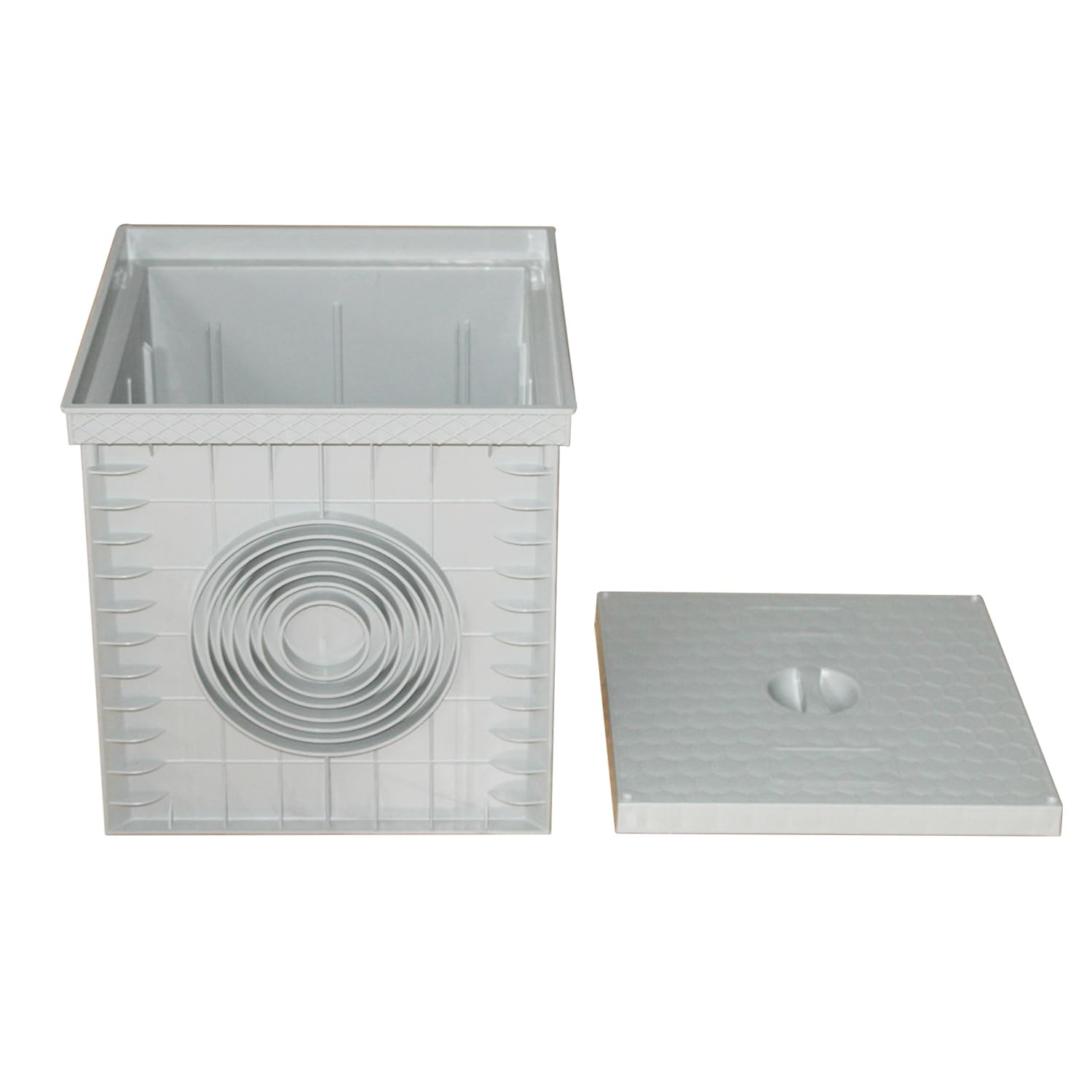 Arqueta electrica estanca para telecomunicaciones caja de conexión eléctrica exterior impermeable plástico subterránea distribución cables de derivación registro plástica (400x400x400mm)