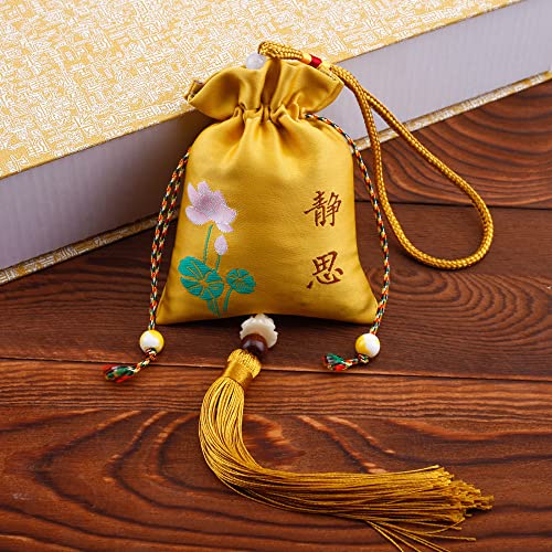 4 Bolsas Amarillas para Sachet Bordadas 9cm×12cm miniatura 1