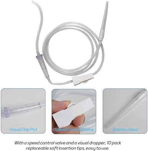 Miniatura 5 de Bolsa de enema para limpieza de colon 40.6 fl oz hogar reutilizable colon enema bolsa kit de limpieza portátil