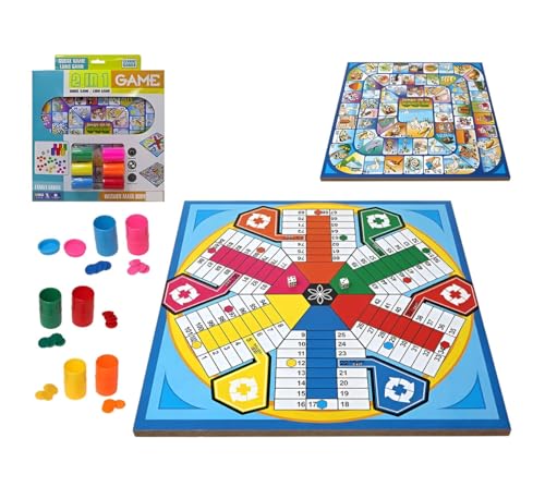 Parchis y Oca/Juego de Mesa   Parchis y Oca 6 Jugadores/Juego Tradicional para Niños y Adultos/Reversible 2 en 1 Ambas Caras   40x40cm   Tablero Grande con fichas y Dado.