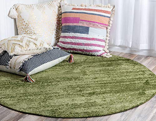 Tapete decorativo Unique Loom redondo 7'10" verde miniatura 4