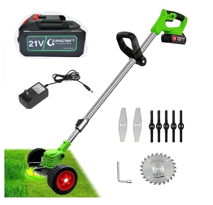 Image of QAWACHH 21v Cordless Grass Trimmer Machine-Fast Rotation Motor with Multi Blades (One Battery)