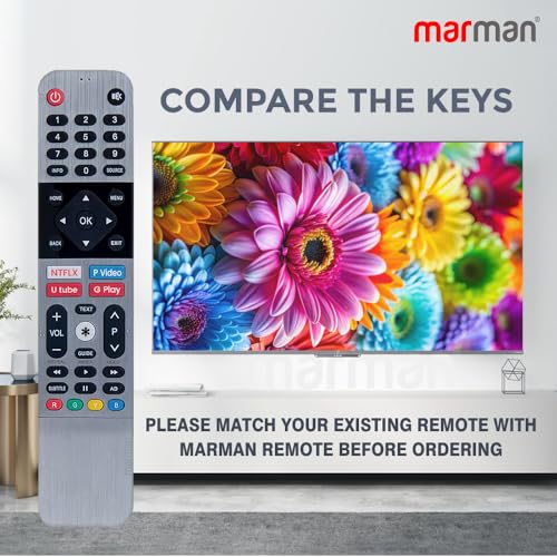 Image of marmanCompatible with Thomson Smart TV Remote Control Original Model 43 OATHPRO2000 65 OATHPRO2020 75 OATHPRO2121 Suitable for Android 4K LED FHD UHD OLED Television Without Voice Command