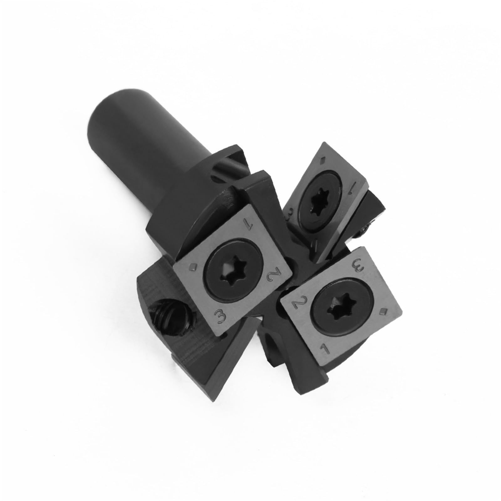 Fresa for scanalatura a tuffo a 4 taglienti, completamente nera, for legno - Dimensioni gambo [1/4", 8 mm, 12 mm, 1/2"](8X38.1X62LX4T)