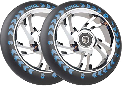 VOKUL 2pcs 120mm Replacement Pro Scooter Wheels with ABEC-9 Bearing, Complete 2pcs