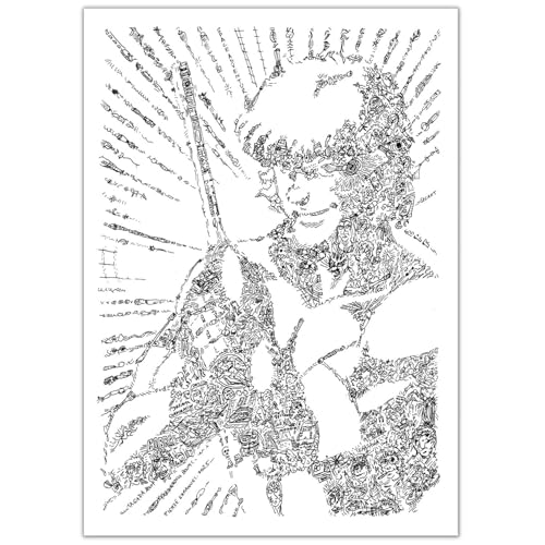 Affiche Cobra biographie en portrait poster space adventure noir et blanc format A1 60x84cm