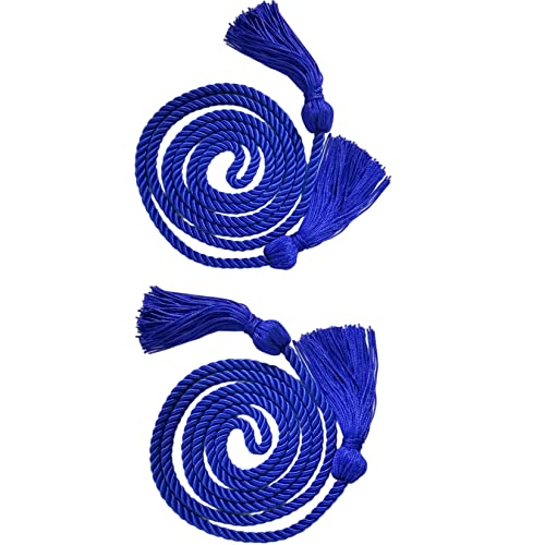 2 Pieces Graduation Tassel Honor Cord Polyester Yarn Tassel Honor Cord For Graduation Students (Blue) #TOP3