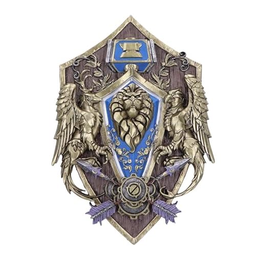 Nemesis Now World of Warcraft Alliance - Placa de pared de 30 cm, azul, producto oficial de World of Warcraft, adorno para colgar en la pared, pieza de exhibición de juegos, fundido en la mejor