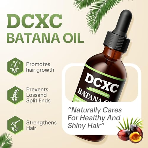 Image of DCXC 100% Pure Batana Oil for Hair Growth - Natural Scalp Care & Hair Thickening Treatment | Revitalizes Damaged Hair, Reduces Breakage & Enhances Shine | Deep Conditioner for All Hair Types (DCXC BATNA OIL-60ML)