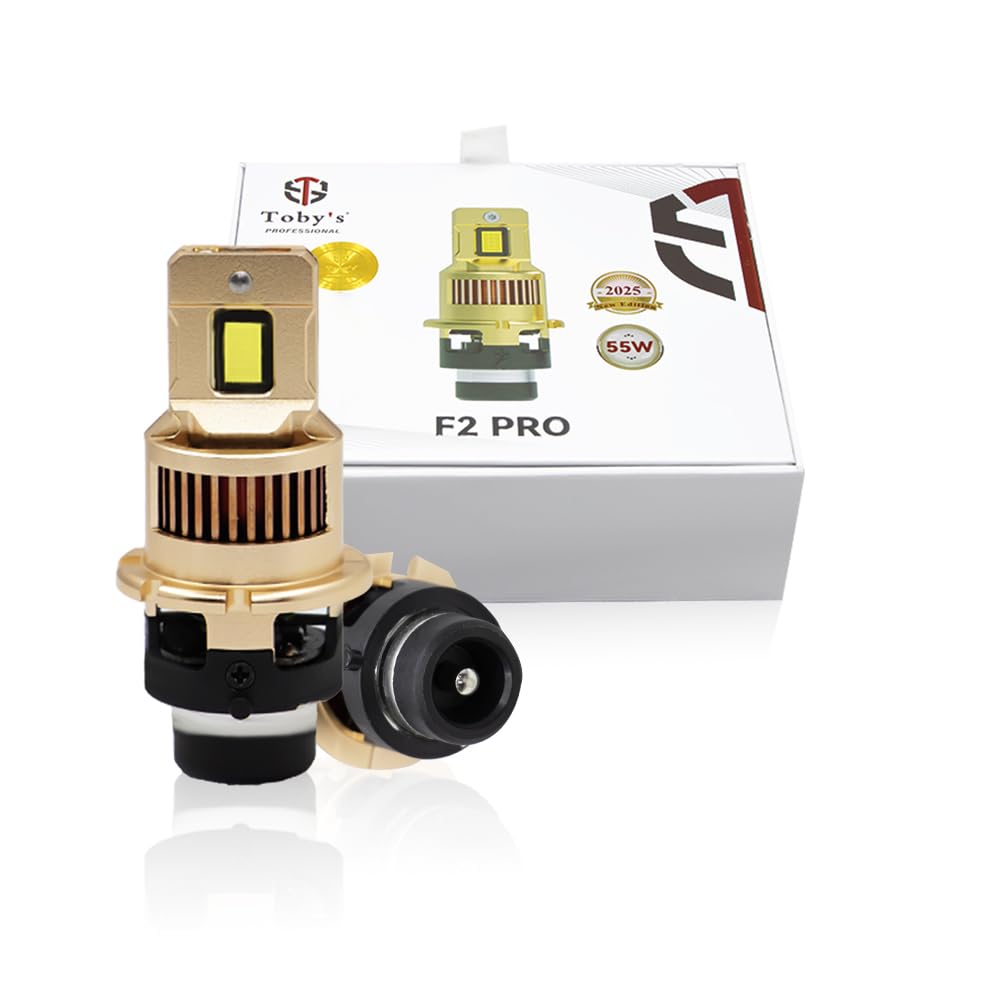 Toby's Upgraded F2 PRO D2 Hid to Led Headlight 5500LM 800% Brighter Real 1:1 Size 6500K Cool White Direct Installation