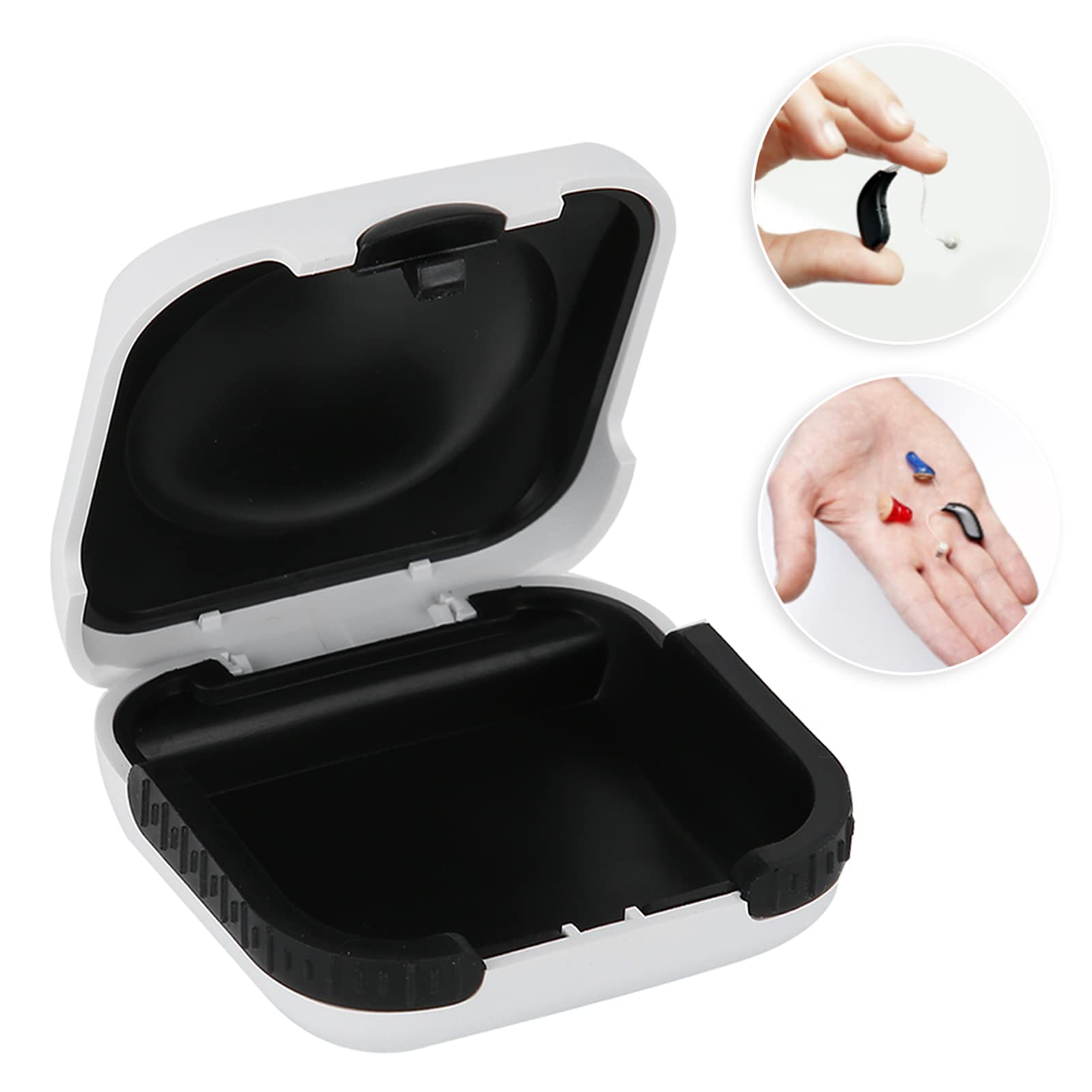 Amazon.co.jp: 補聴器ケース、軽量防水コンパクトサイズ2.6 X 2.6 X 1 