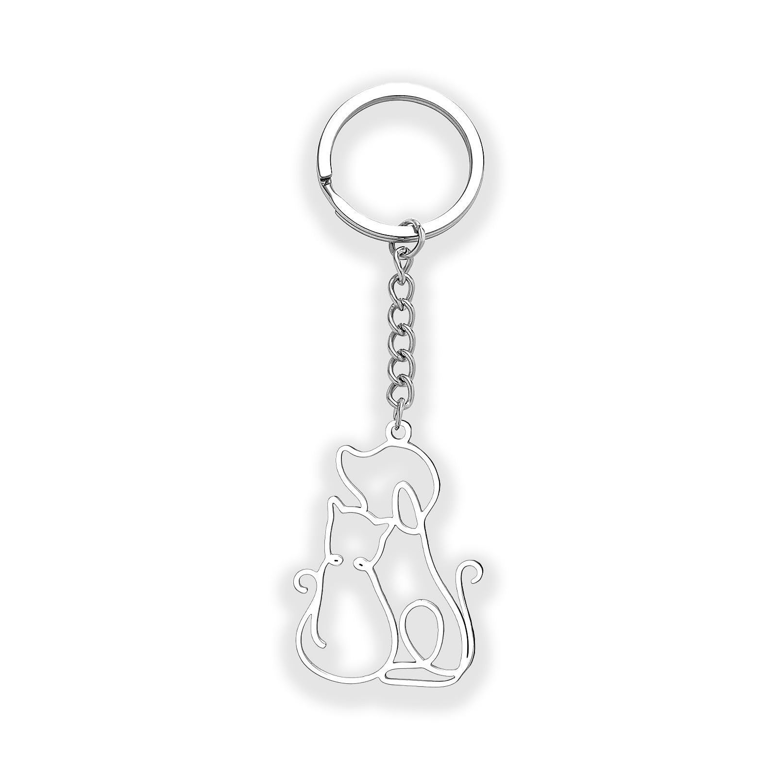 Zynara Schlüsselanhänger Hund, Katze Glücksbringer, Souvenir Geschenk für Freundin, Fernbeziehungen, Frauen