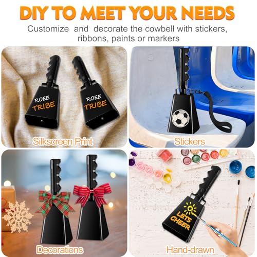 image for cyrico Cow Bell, 9 Inch Cowbells for Sporting Events, Metal Steel Cowb