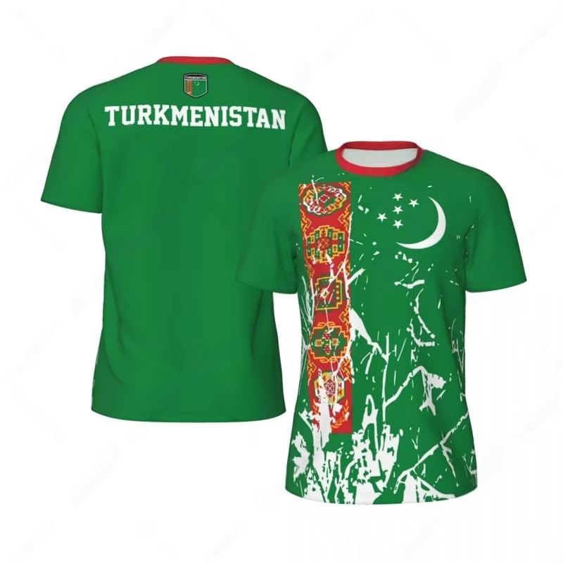 T-shirt Turkménistan imprimé 3D pour vos sorties décontractées d'été