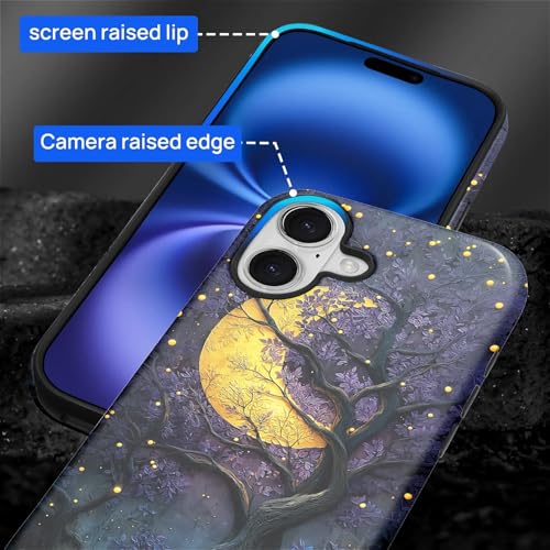 Coque iPhone 17 antichoc violette double protection lune