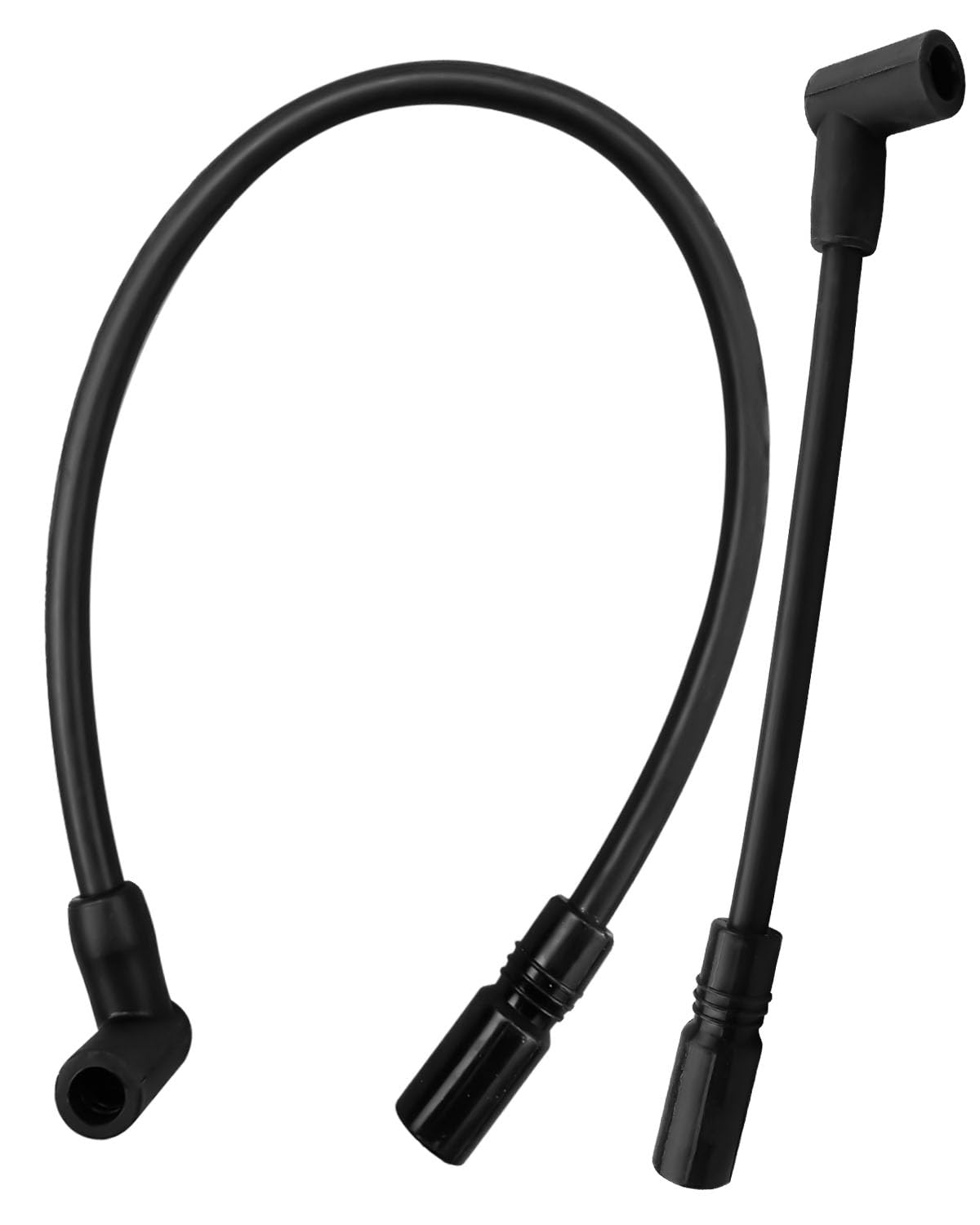 10.4mm Spark Plug Wire Set Fit for Harley Davidson Big Twin Dyna Super Wide Low Rider 2000-2017 Softail 1999-2017 Some Models, 14.5cm & 45cm Wires