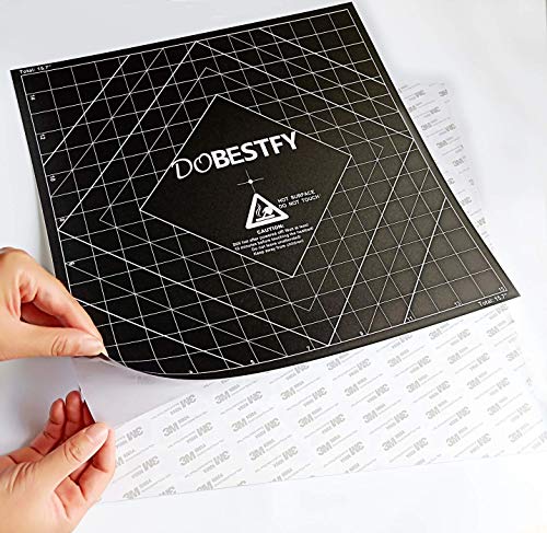 DOBSTFY 3D Printing Build Surface,with Premium Adhesive 3D Printer Heat Bed Platform Sticker Sheet,for Ender-7/K1 MAX/CR-10S Pro/CR-10 V2/CR-6 MAX.3Pack 16x16inch(405mmx405mm) Can Cut Any Size - Thumbnail 2
