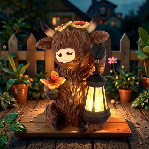 Vache des Highlands solaire : illuminez votre terrasse et vos soirées sur le balcon