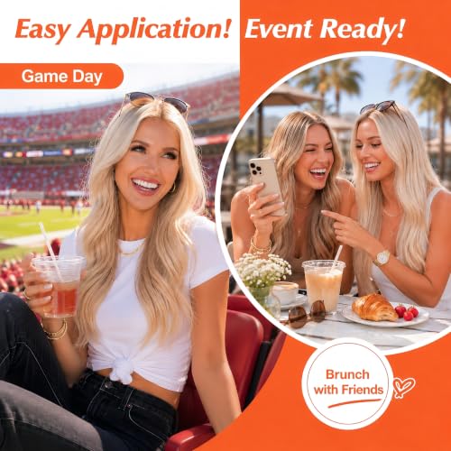 Image of Sunny Hair Clip in Hair Extensions Real Human Hair Platinum Blonde 18 Inch | Straight Clip in Hair Extensions for Women, Natural Fullness and Balanced Length with Soft Blend for Workday Styling 120g