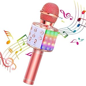 ShinePick Karaoke Wireless Microphone, Recording & Singing Microphone for Kids Adults, 5 Different Voice Changers…