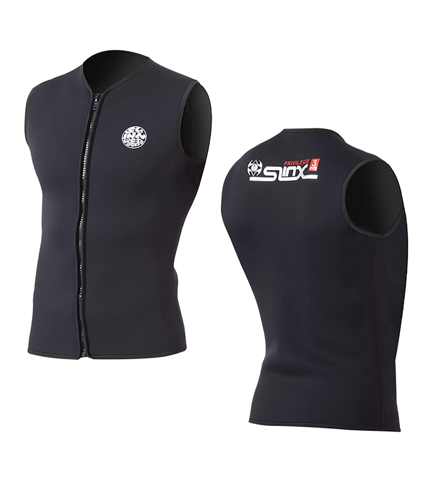 clhjinruoliu Men Women Wetsuit Top 3MM Neoprene Sleeveless Vest for Diving Surfing Swimming Sailing Slimming Sauna Workout,M