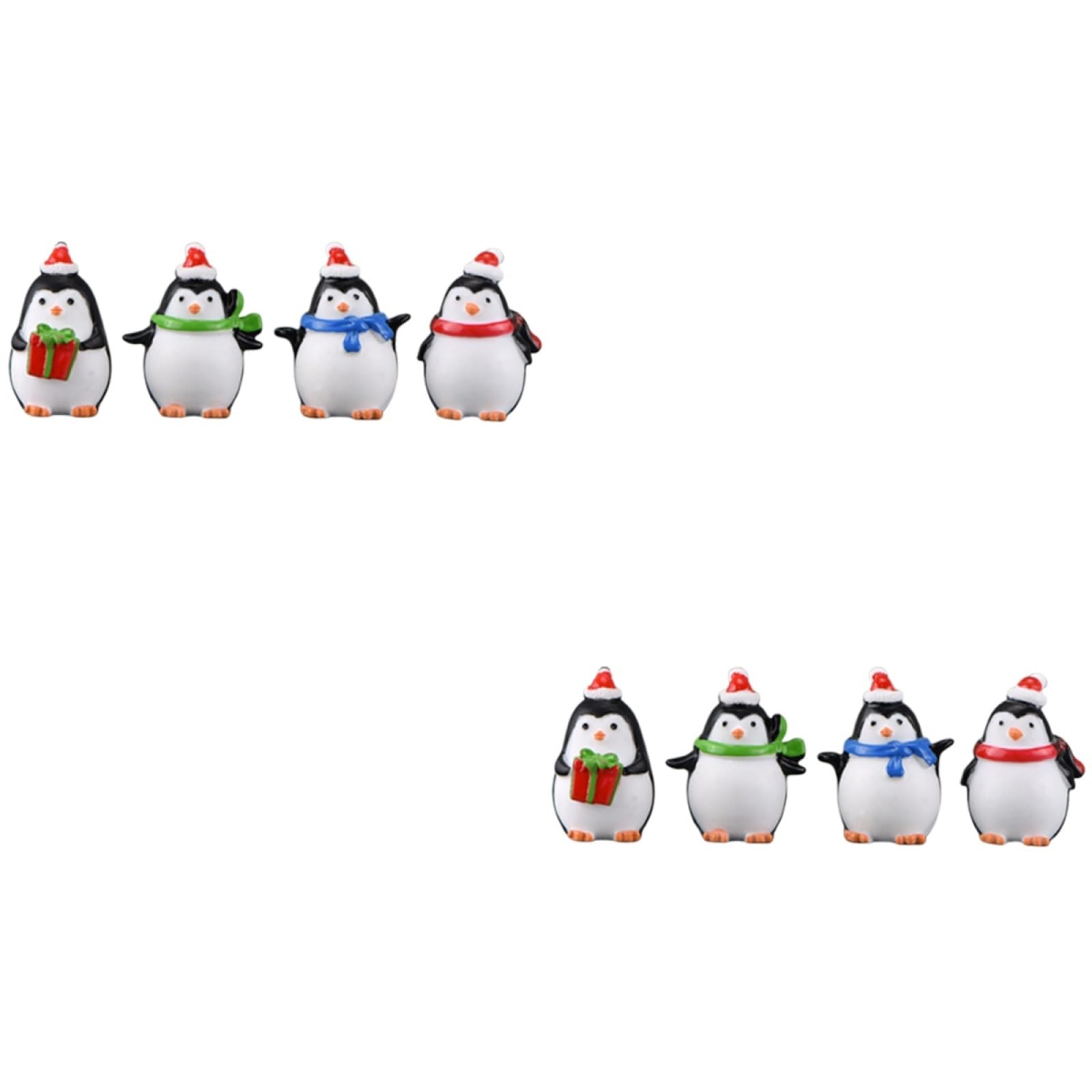 SUPVOX 8Pcs Mini Penguin Figurines, Christmas Table Decorations - Image 3