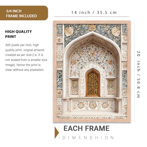 Image of kotart Traditional Indian Wall Art Painting for Living Room | Paintings Frame For Home Decoration | Framed Wall Painting Home Room Bedroom Office Decor Set of 3 (14x20 Inch)