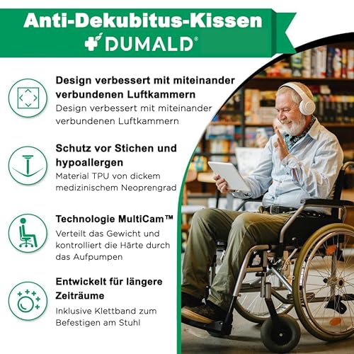dumald Dekubitus Sitzkissen Rollstuhl - Anti dekubitus Kissen Rollstuhl Sitzkissen - Antidekubitus Sitzkissen - Anti-dekubitus-sitzkissen Anti Dekubitus - Sitzring steißbein Entlastung