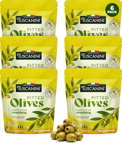 Tuscanini Italian Pitted Olive Snack Packs, 1 oz (6 Pack)