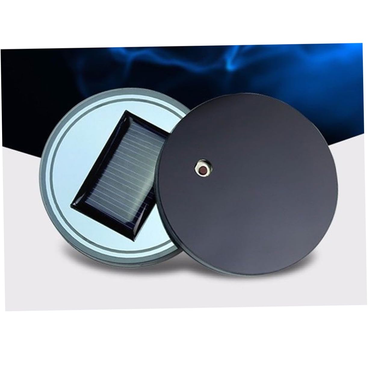 OUNONA Solar Mat Coaster with Blue LED Mug Pad Holder for Car Interior Decoration Solar Charging Coaster Compatible with Vehicle Cup Holders